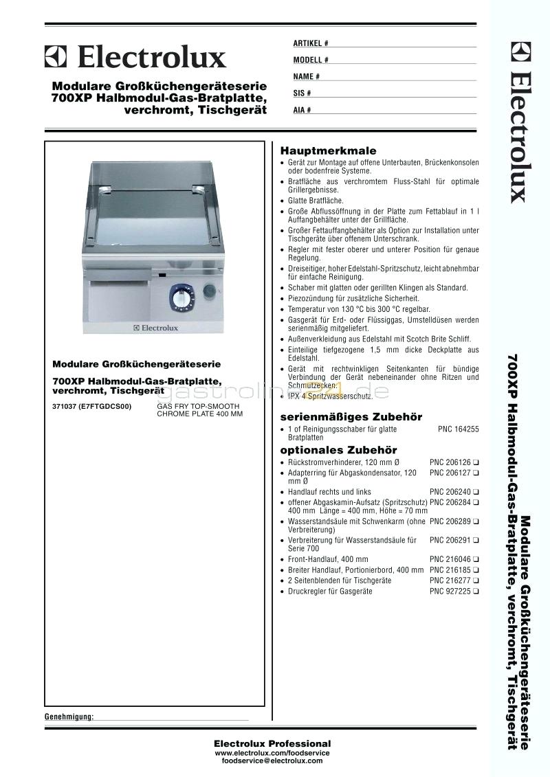bratplatte 3 gas katalogseite des herstellers berner einbau grill bratpfanne gusseisen beschichtet