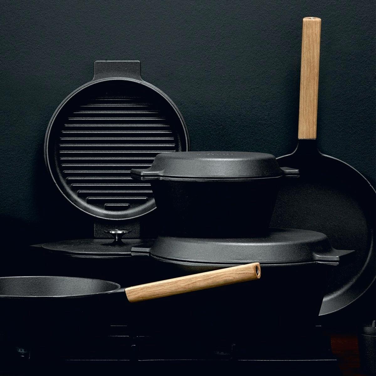 bratplatte morsa multi cocotte gussbrater 46 l bratpfanne gusseisen einbrennen test fur gasgrill