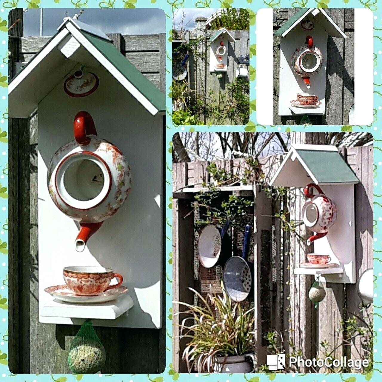 futterstation vogel teetopf vogelhaus gartendeco diy vogelfutterstation selber bauen anleitung vogelfutterstationen